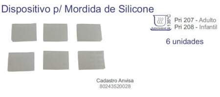 DISPOSITIVO PARA MORDIDA DE SILICONE ADULTO COM 6